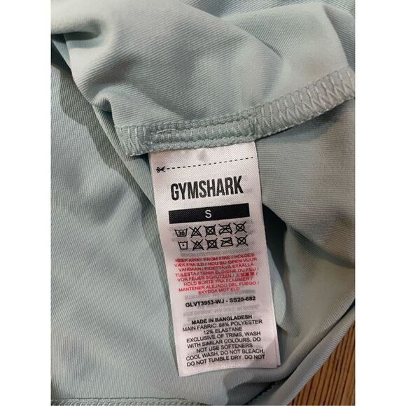 Gymshark mint light green womens open back activewear tank size small - Picture 7 of 7